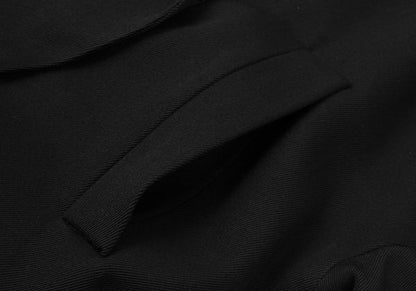 VIKTOR&ROLF Wool Half Trench Coat Black Size 40