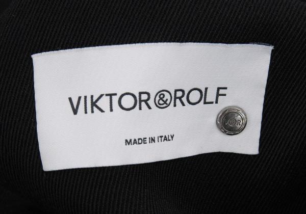 VIKTOR&ROLF Wool Half Trench Coat Black Size 40