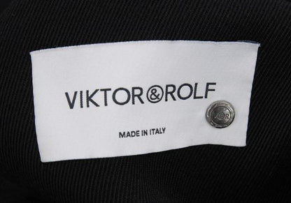VIKTOR&ROLF Wool Half Trench Coat Black Size 40