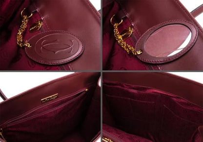 Cartier Must Line Leather Tote Bag Red