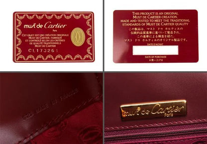Cartier Must Line Leather Tote Bag Red