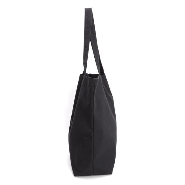 Ground Y Logo Print Canvas Tote Bag Black