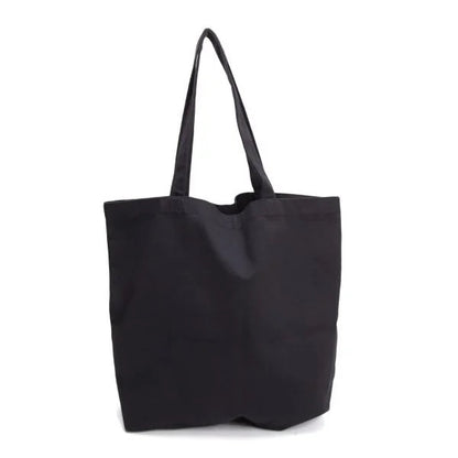 Ground Y Logo Print Canvas Tote Bag Black