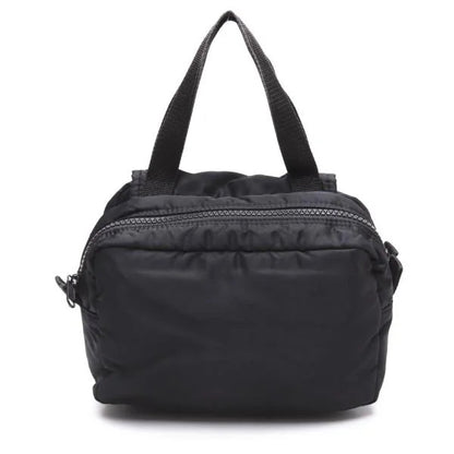 Y's Nylon Double Handle Handbag Black