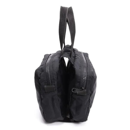 Y's Nylon Double Handle Handbag Black