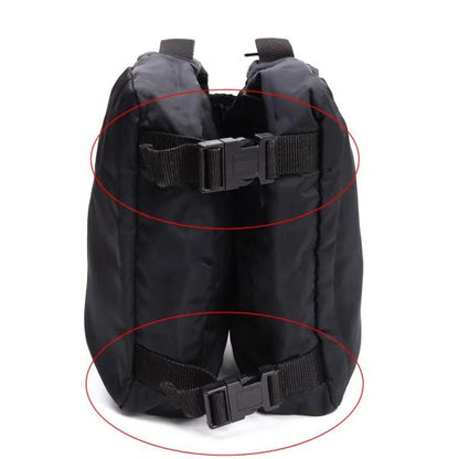 Y's Nylon Double Handle Handbag Black