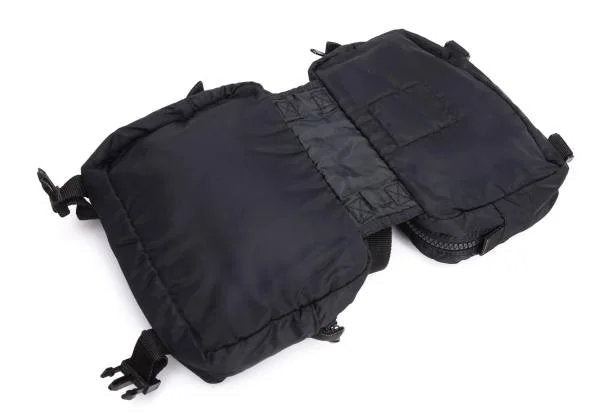 Y's Nylon Double Handle Handbag Black