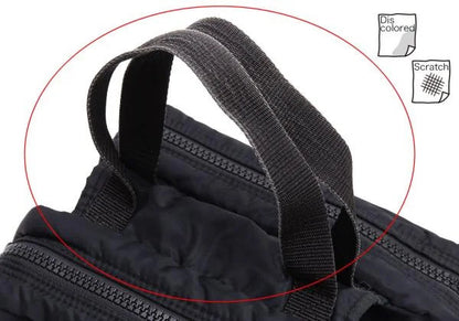 Y's Nylon Double Handle Handbag Black