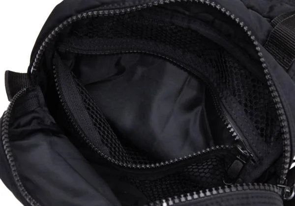 Y's Nylon Double Handle Handbag Black