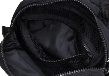 Y's Nylon Double Handle Handbag Black