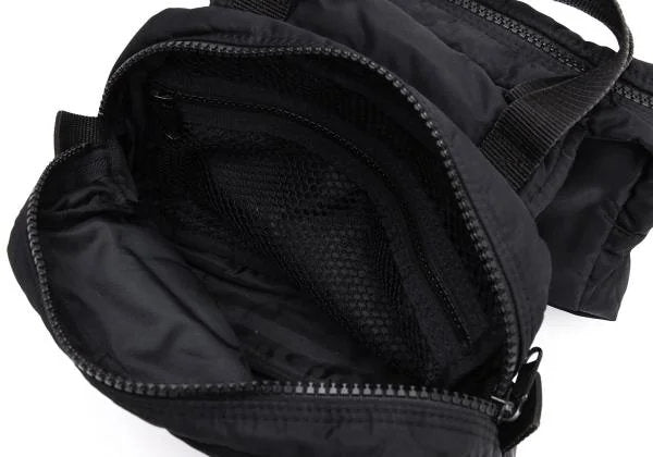 Y's Nylon Double Handle Handbag Black
