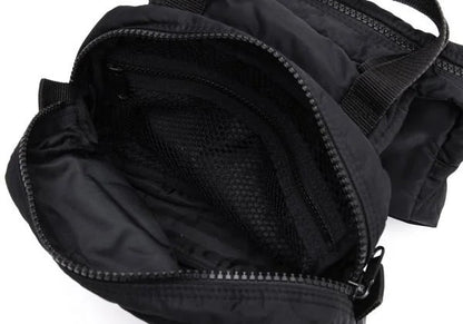 Y's Nylon Double Handle Handbag Black