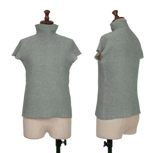 ISSEY MIYAKE PLEATS (T.) Fabric Print T-Shirt Gray Size 3