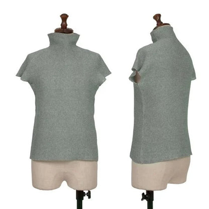 ISSEY MIYAKE PLEATS (T.) Fabric Print T-Shirt Gray Size 3