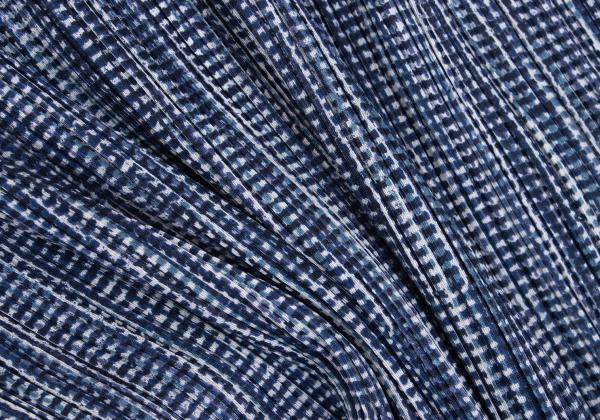 PLEATS PLEASE 97SS Pleated Gingham Print Vest Blue Size 3