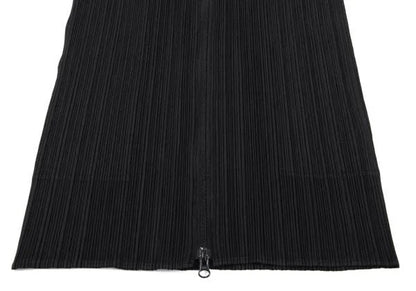 PLEATS PLEASE Pleated Zip Up Sleeveless Jacket Black Size 3