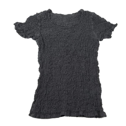 ISSEY MIYAKE me Garment Dyed Cauliflower Blouse Gray Size F