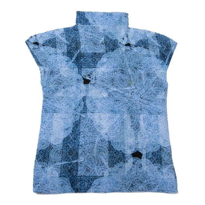 ISSEY MIYAKE me All-Over Print Pleats T-Shirt Blue Size F