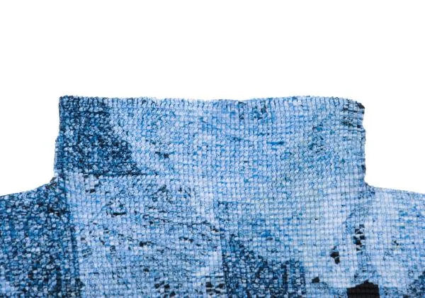 ISSEY MIYAKE me All-Over Print Pleats T-Shirt Blue Size F