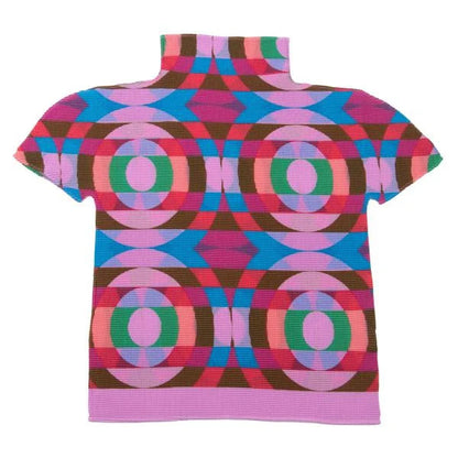 ISSEY MIYAKE me Psychedelic Pleats T-Shirt Pink Size F