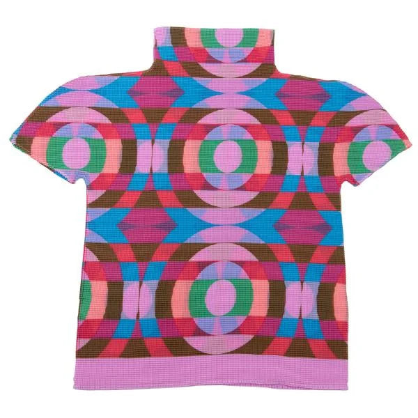 ISSEY MIYAKE me Psychedelic Pleats T-Shirt Pink Size F
