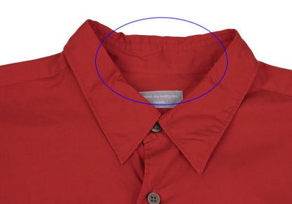 COMME des GARCONS HOMME Cotton Long Sleeve Shirt Red Size M