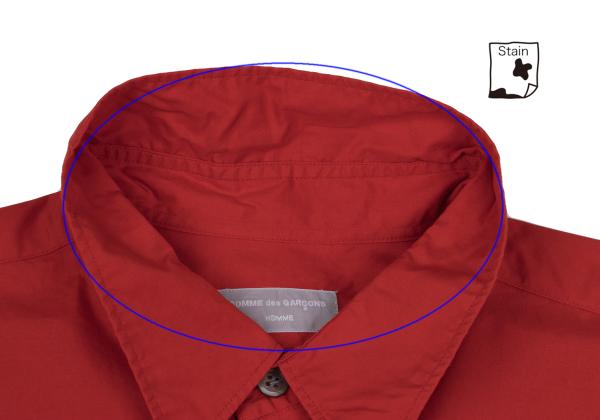 COMME des GARCONS HOMME Cotton Long Sleeve Shirt Red Size M