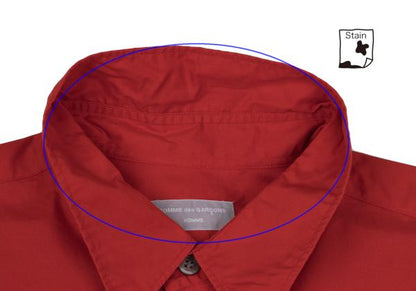 COMME des GARCONS HOMME Cotton Long Sleeve Shirt Red Size M