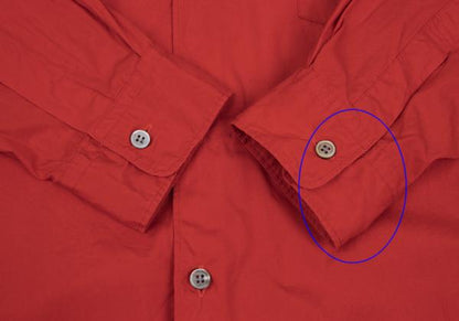 COMME des GARCONS HOMME Cotton Long Sleeve Shirt Red Size M