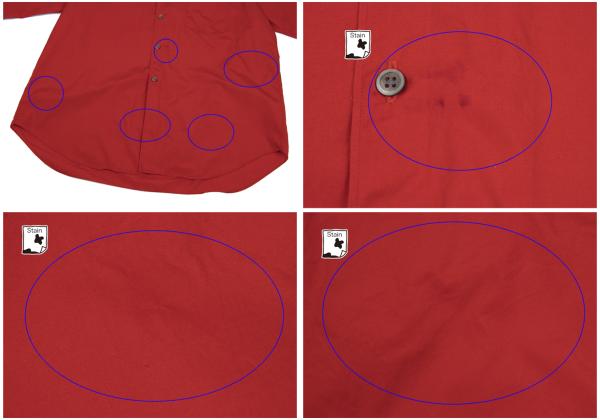 COMME des GARCONS HOMME Cotton Long Sleeve Shirt Red Size M