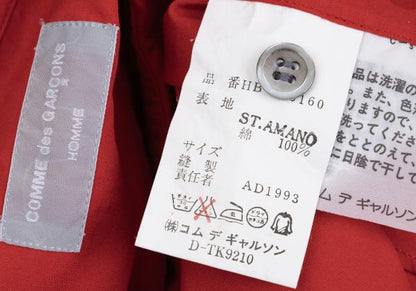 COMME des GARCONS HOMME Cotton Long Sleeve Shirt Red Size M
