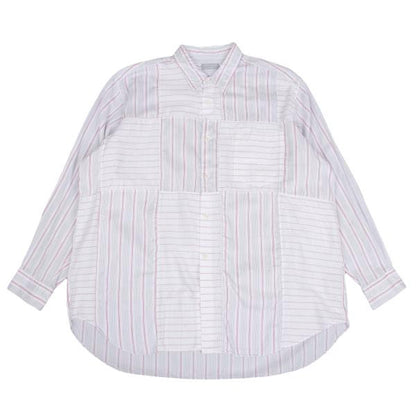 COMME des GARCONS HOMME Stripe Panel Long Shirt White Size M