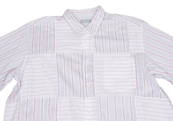 COMME des GARCONS HOMME Stripe Panel Long Shirt White Size M