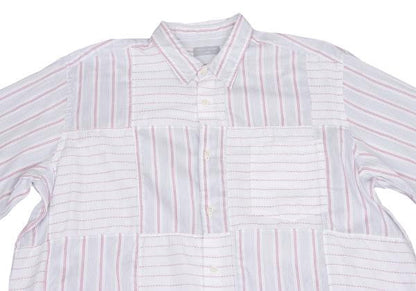 COMME des GARCONS HOMME Stripe Panel Long Shirt White Size M