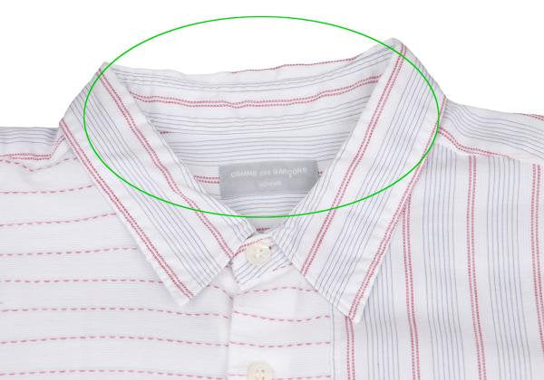 COMME des GARCONS HOMME Stripe Panel Long Shirt White Size M