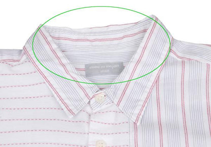 COMME des GARCONS HOMME Stripe Panel Long Shirt White Size M