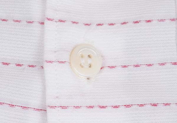 COMME des GARCONS HOMME Stripe Panel Long Shirt White Size M