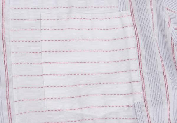 COMME des GARCONS HOMME Stripe Panel Long Shirt White Size M