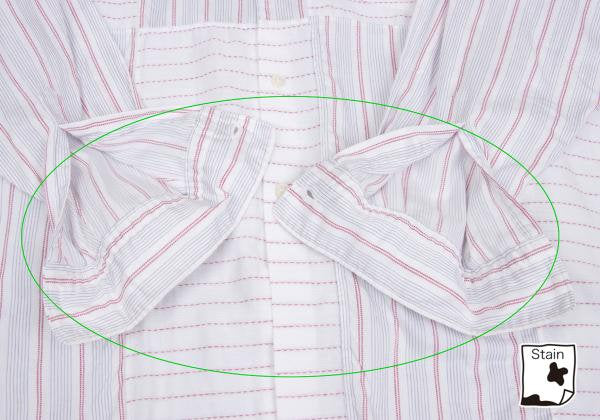 COMME des GARCONS HOMME Stripe Panel Long Shirt White Size M