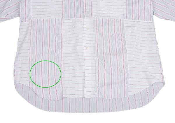 COMME des GARCONS HOMME Stripe Panel Long Shirt White Size M