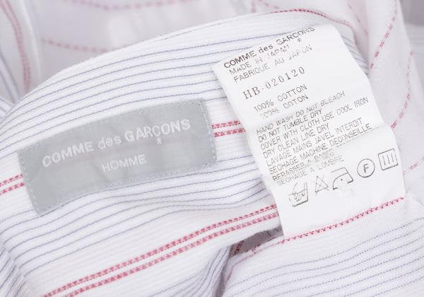 COMME des GARCONS HOMME Stripe Panel Long Shirt White Size M