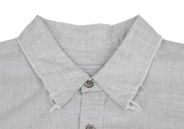 COMME des GARCONS HOMME Cotton Raw Edge Shirt Gray Size M