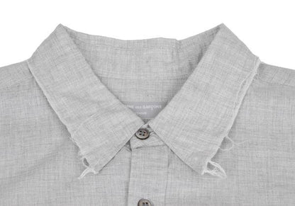 COMME des GARCONS HOMME Cotton Raw Edge Shirt Gray Size M