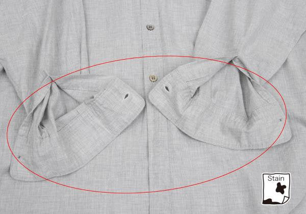 COMME des GARCONS HOMME Cotton Raw Edge Shirt Gray Size M