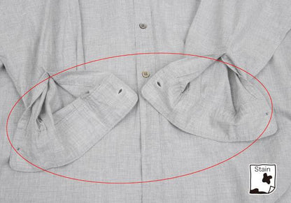 COMME des GARCONS HOMME Cotton Raw Edge Shirt Gray Size M