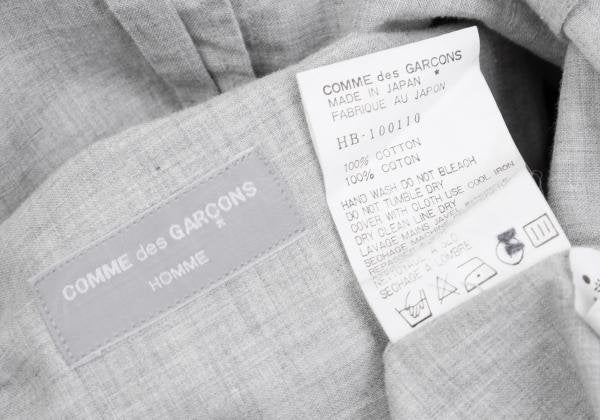 COMME des GARCONS HOMME Cotton Raw Edge Shirt Gray Size M