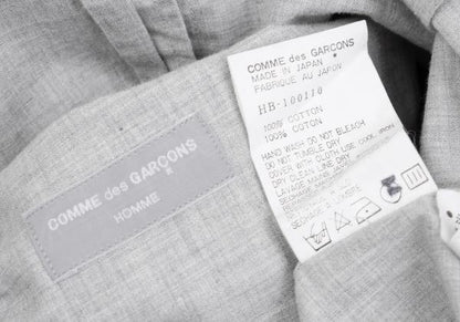 COMME des GARCONS HOMME Cotton Raw Edge Shirt Gray Size M