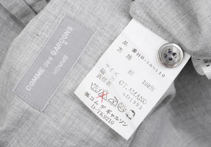 COMME des GARCONS HOMME Cotton Raw Edge Shirt Gray Size M