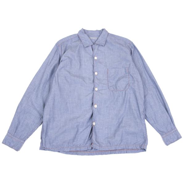 COMME des GARCONS HOMME Shirring Chambray Shirt Blue Size M