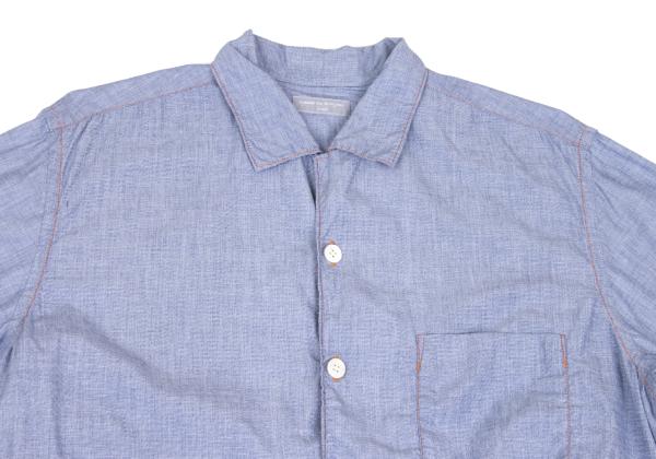 COMME des GARCONS HOMME Shirring Chambray Shirt Blue Size M